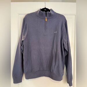 Vineyard Vines Lavender Blue Quarter-Zip Sweater